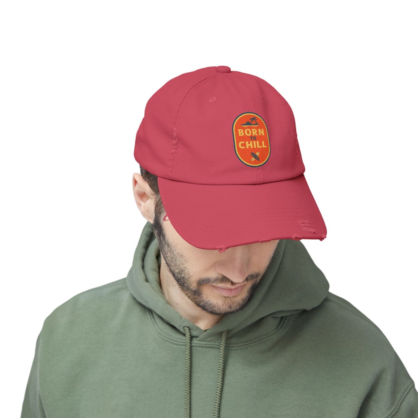 Born to Chill Unisex Distressed Cap