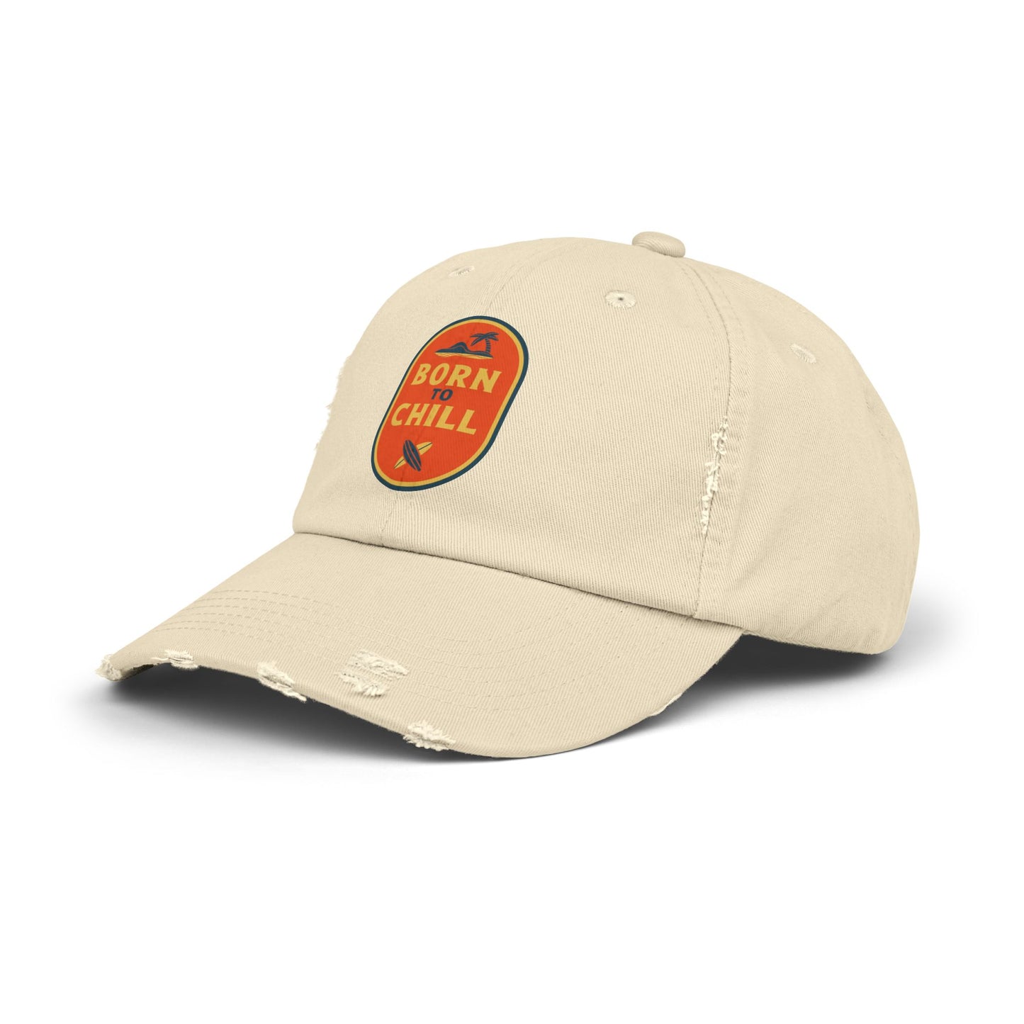 Born to Chill Unisex Distressed Cap