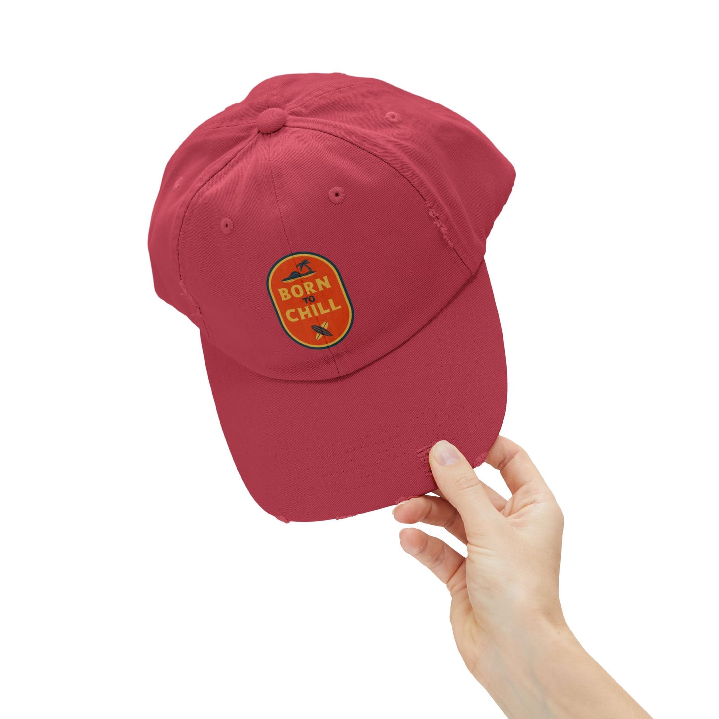 Born to Chill Unisex Distressed Cap