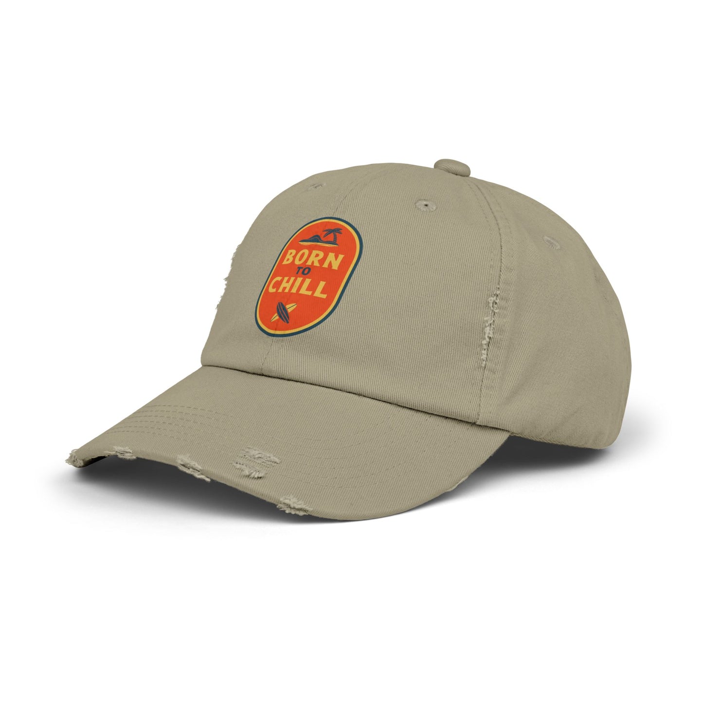 Born to Chill Unisex Distressed Cap