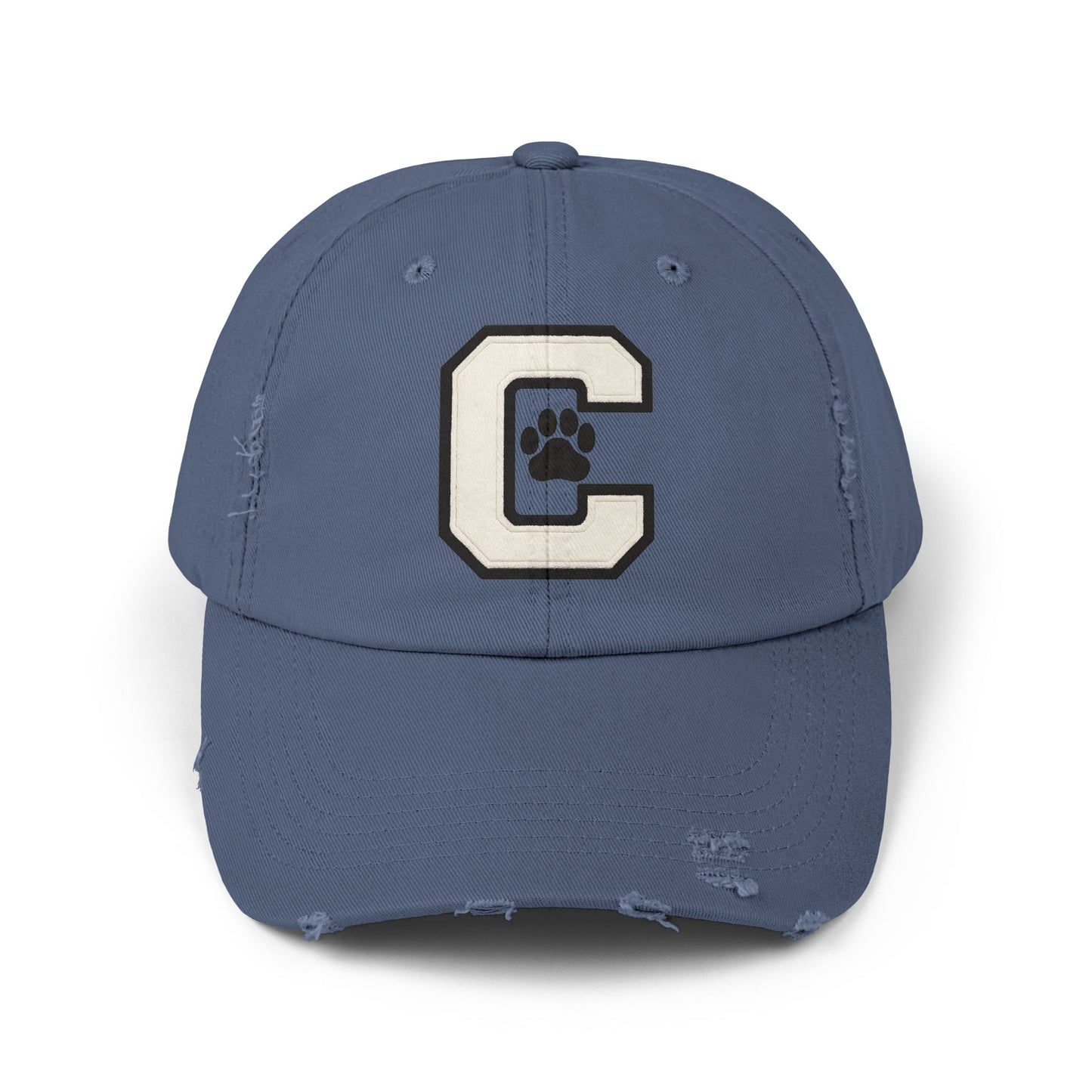 Paw Print Distressed Unisex Cap
