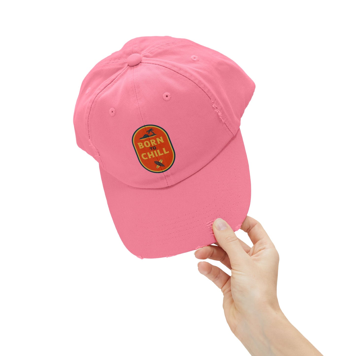Born to Chill Unisex Distressed Cap