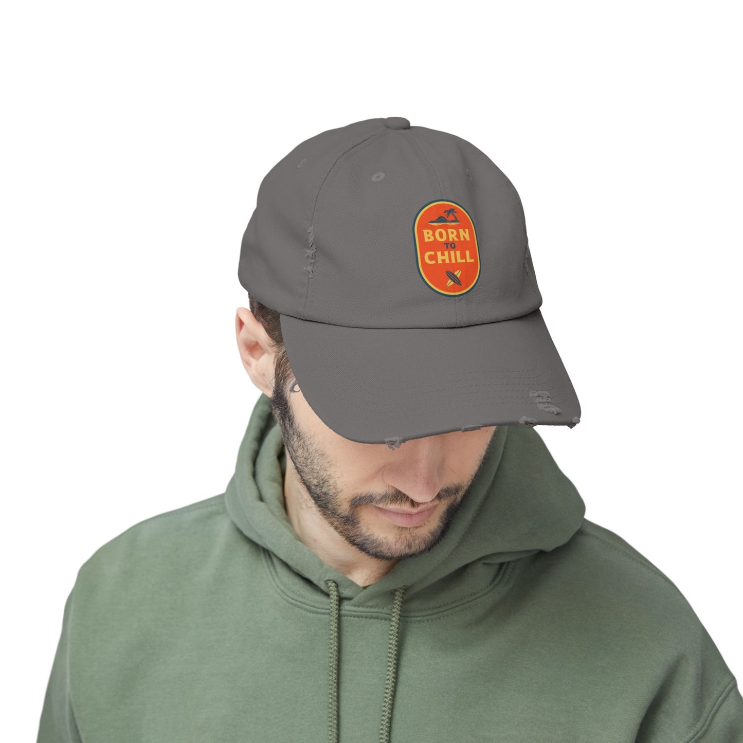 Born to Chill Unisex Distressed Cap