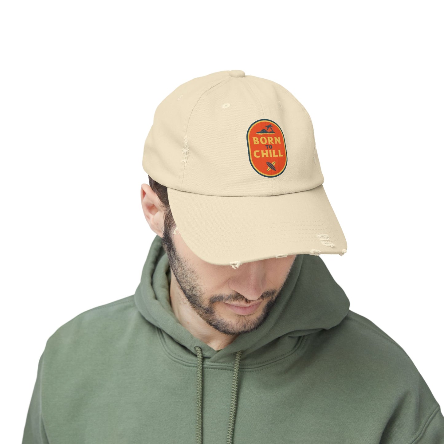 Born to Chill Unisex Distressed Cap