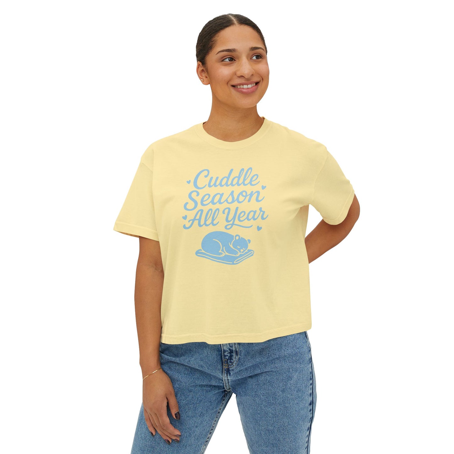 Cuddle Season All Year Round - Women's Boxy T-shirt