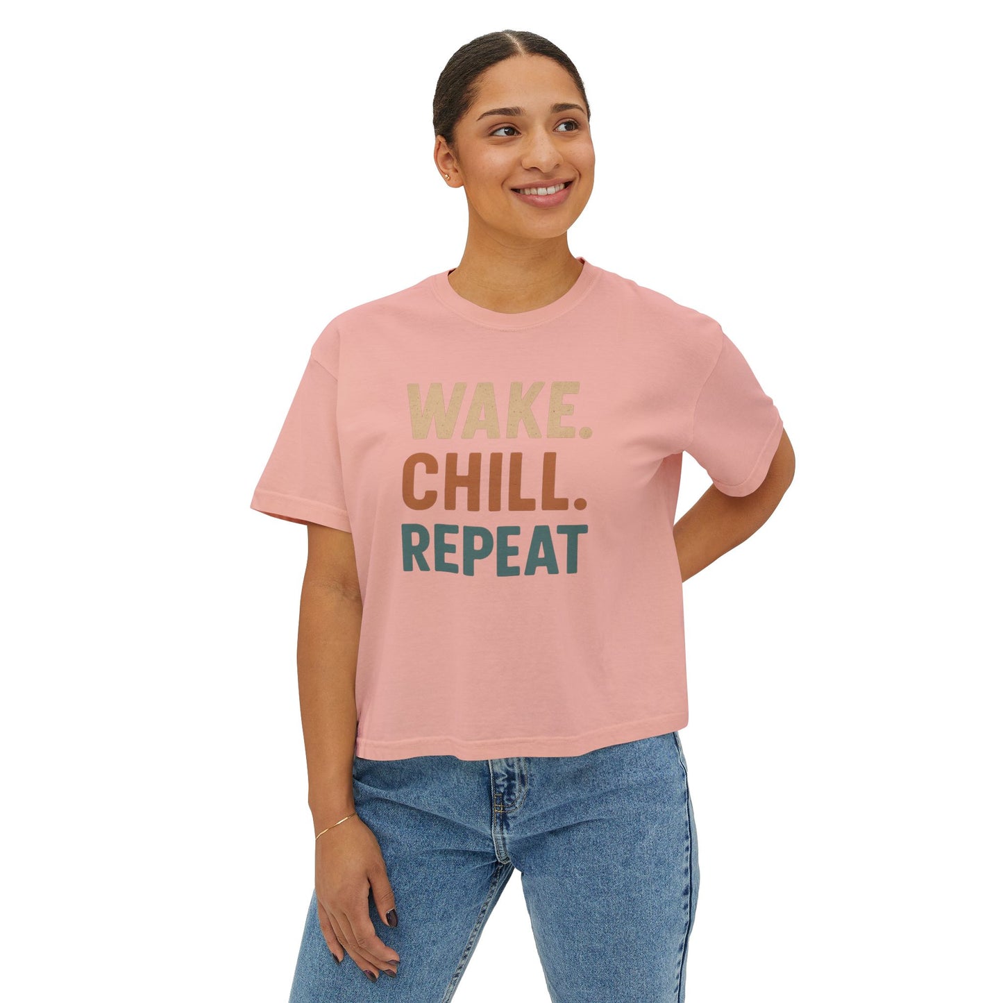 Wake Chill Repeat Women's Boxy Tee