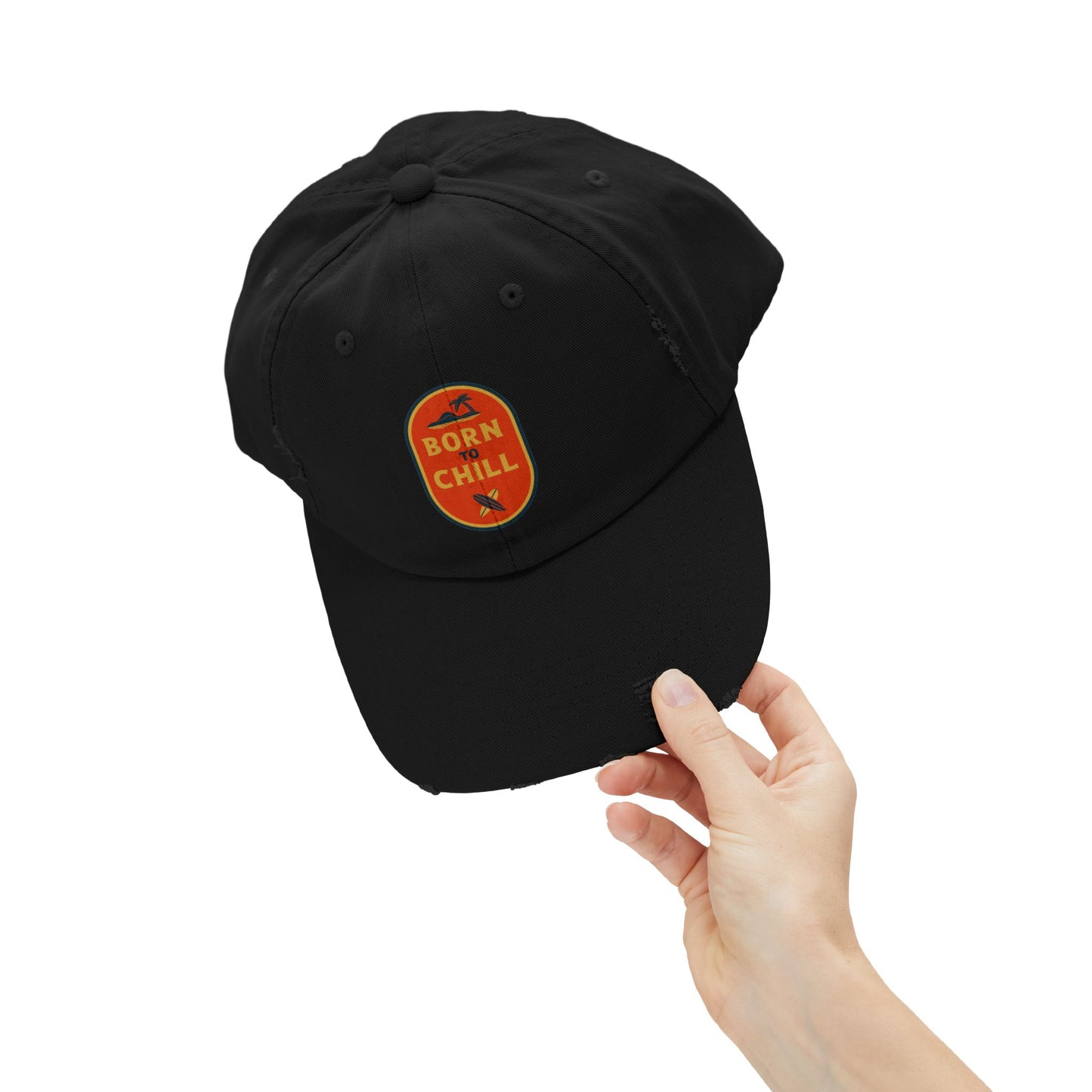 Born to Chill Unisex Distressed Cap