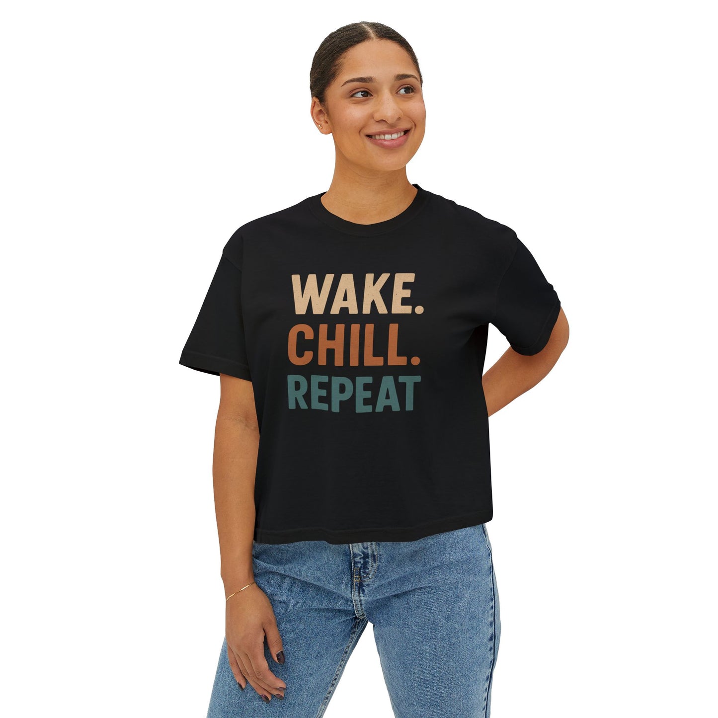 Wake Chill Repeat Women's Boxy Tee