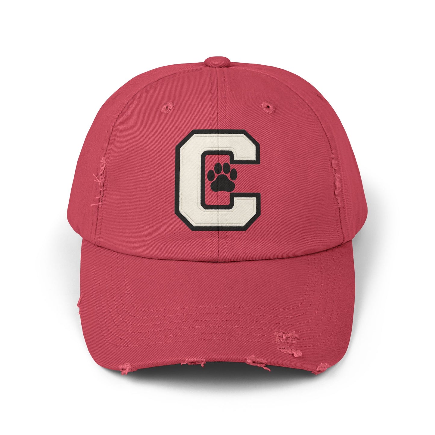 Paw Print Distressed Unisex Cap