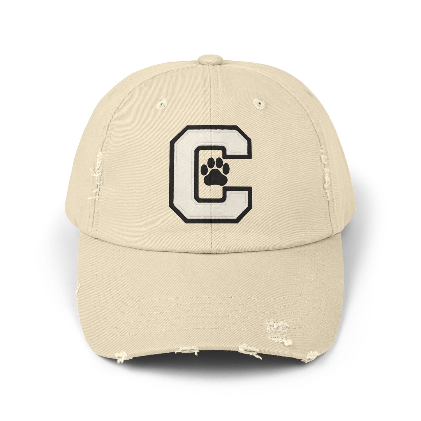 Paw Print Distressed Unisex Cap