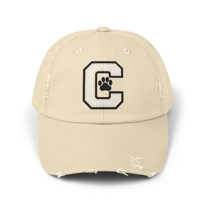 Paw Print Distressed Unisex Cap