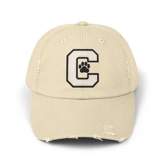 Paw Print Distressed Unisex Cap