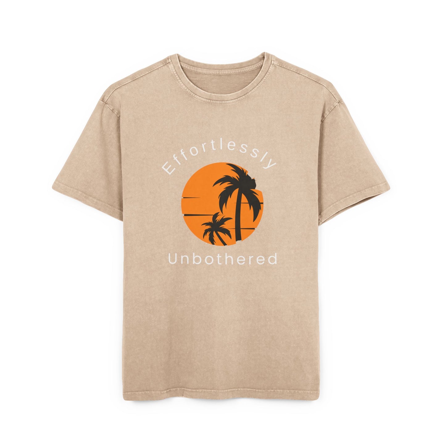 Effortlessly Unbothered Men's Acid Washed Heavy T-Shirt