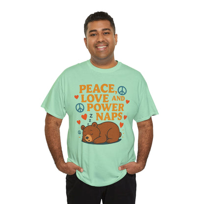 Peace Love Power Naps T-shirt