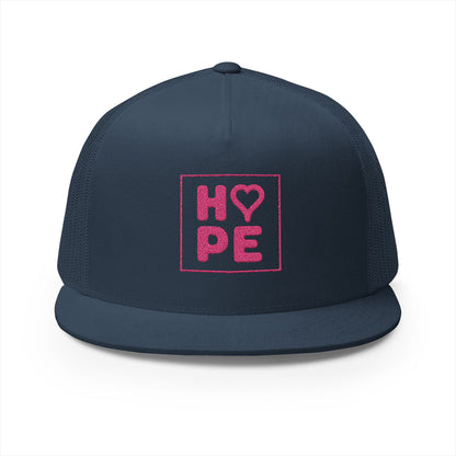 Pink Heart Hope Trucker Cap
