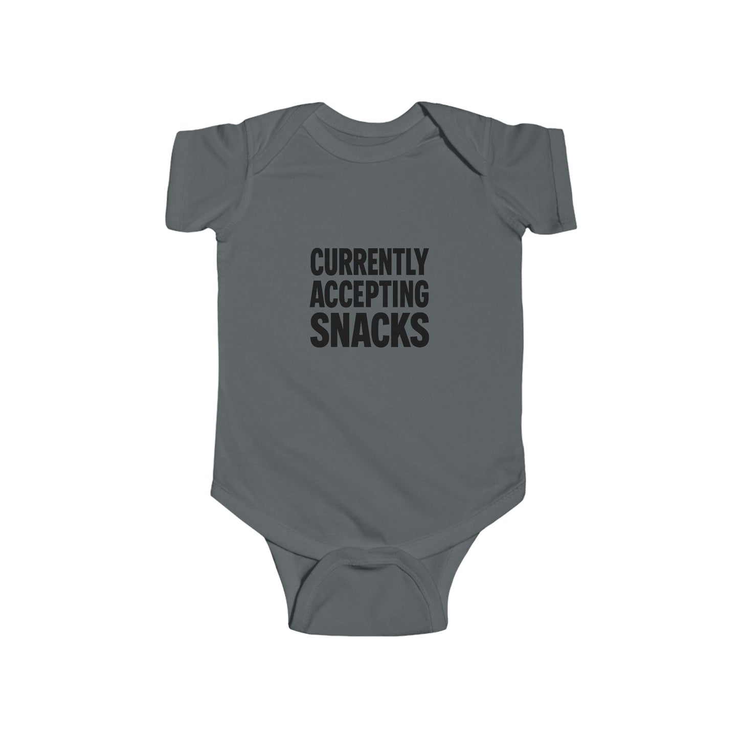 "Currently Accepting Snacks"  Baby Bodysuit