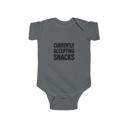 "Currently Accepting Snacks"  Baby Bodysuit