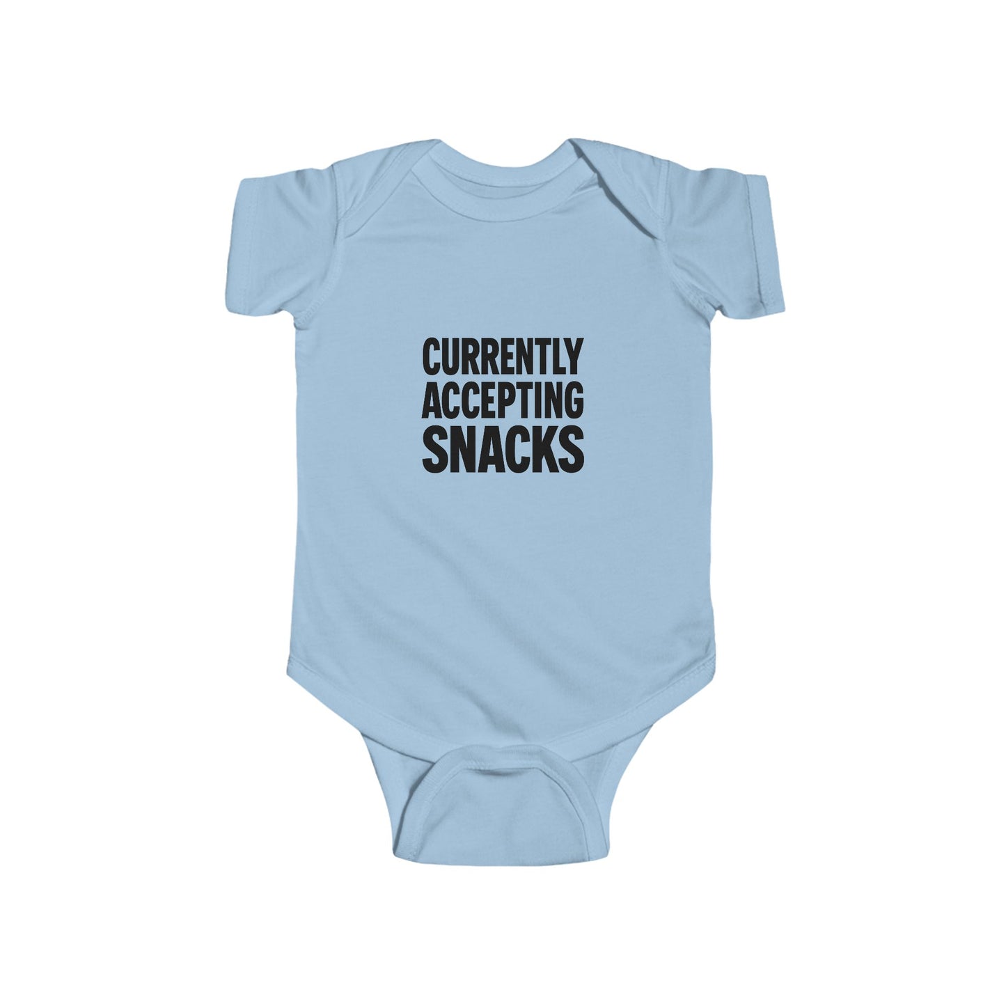 "Currently Accepting Snacks"  Baby Bodysuit