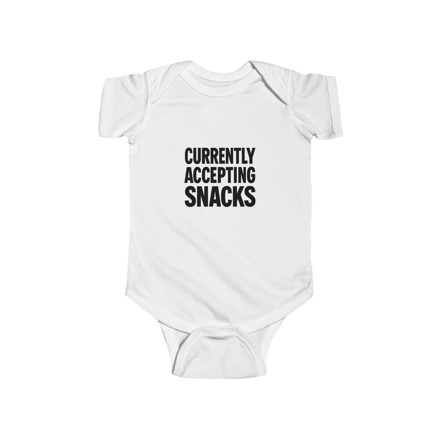 "Currently Accepting Snacks"  Baby Bodysuit