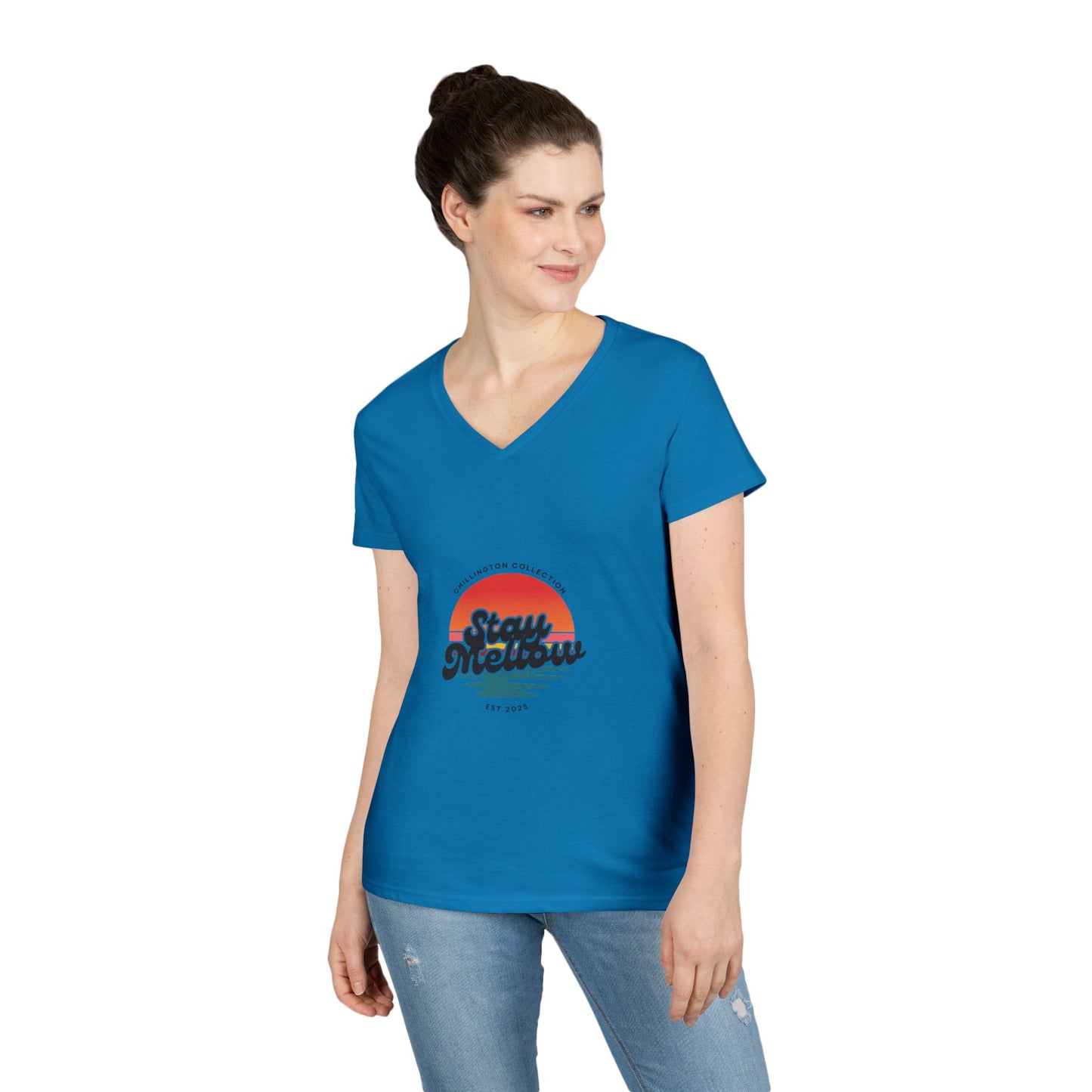 Women's V-Neck  Stay Mellow T-Shirt