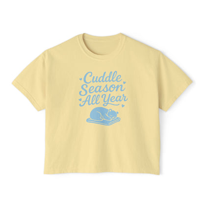 Cuddle Season All Year Round - Women's Boxy T-shirt