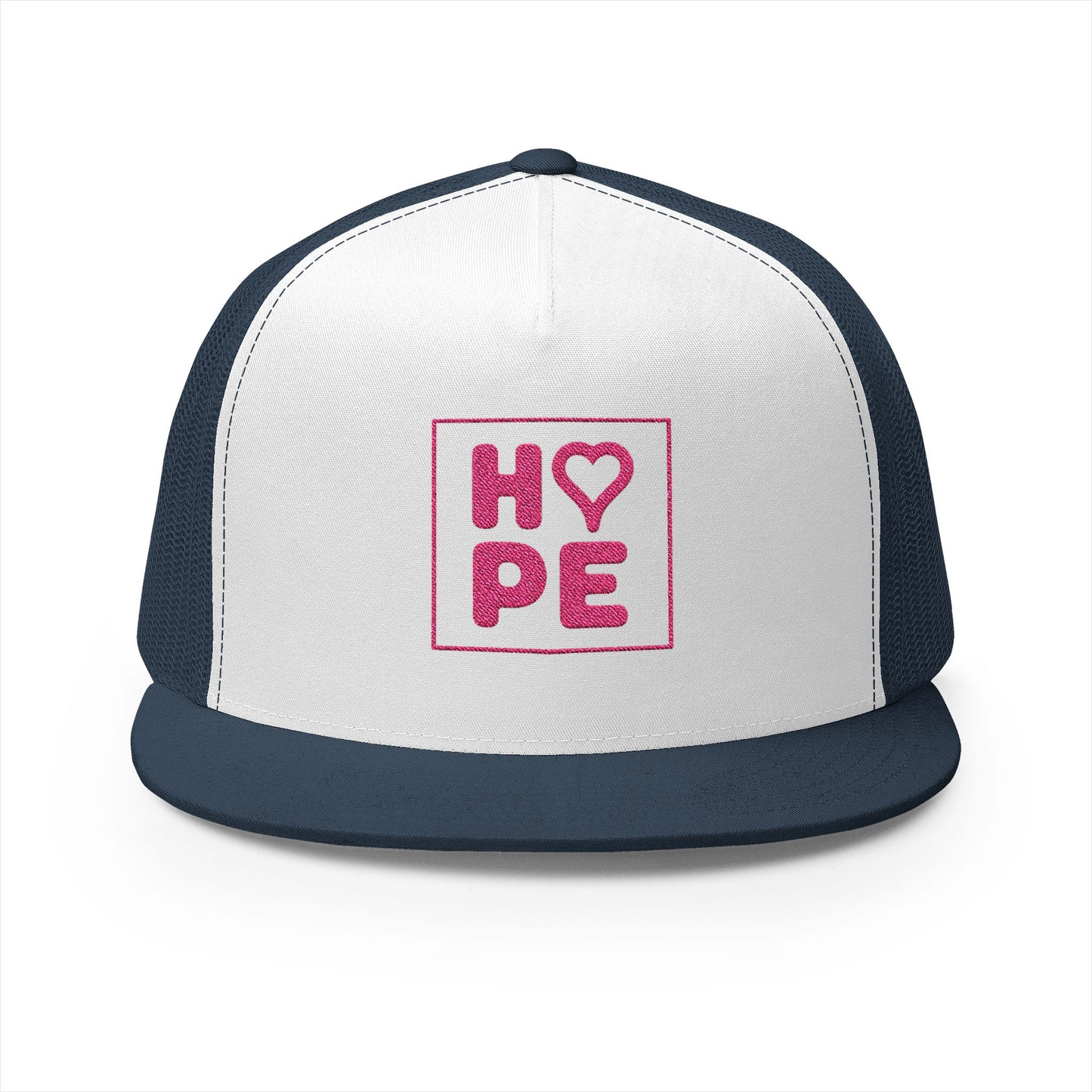 Pink Heart Hope Trucker Cap