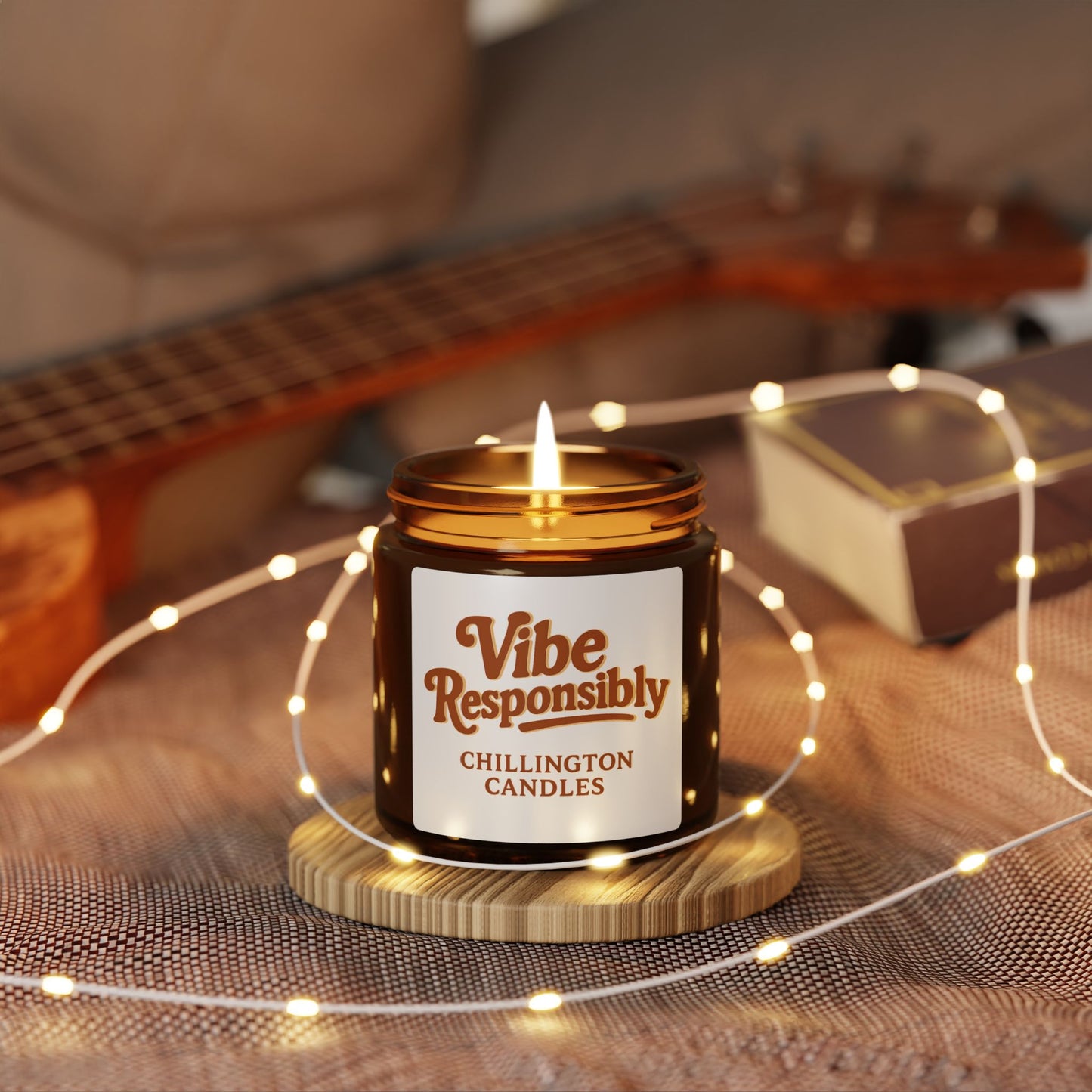 Scented Soy Candle (Multi-Size, Amber Jar)