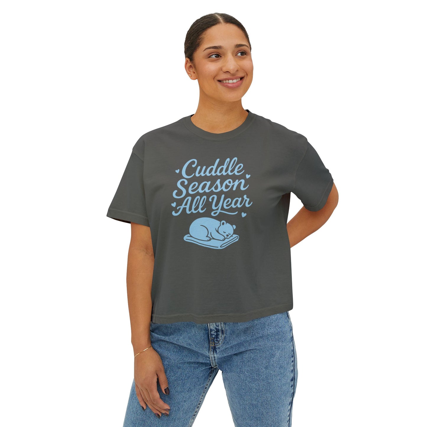 Cuddle Season All Year Round - Women's Boxy T-shirt