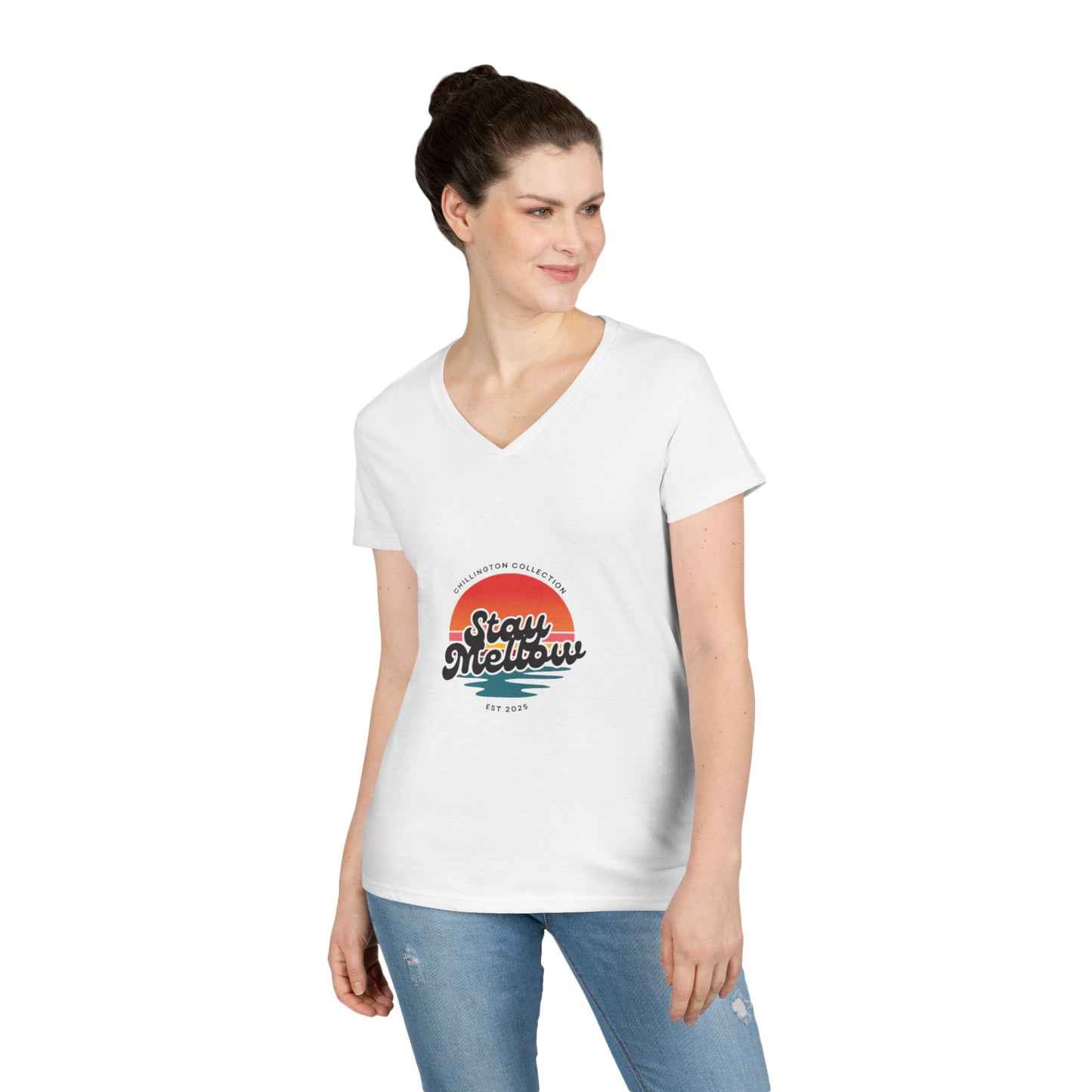 Women's V-Neck  Stay Mellow T-Shirt