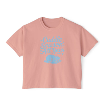 Cuddle Season All Year Round - Women's Boxy T-shirt