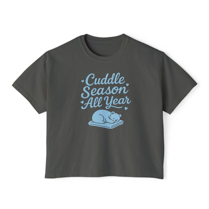 Cuddle Season All Year Round - Women's Boxy T-shirt