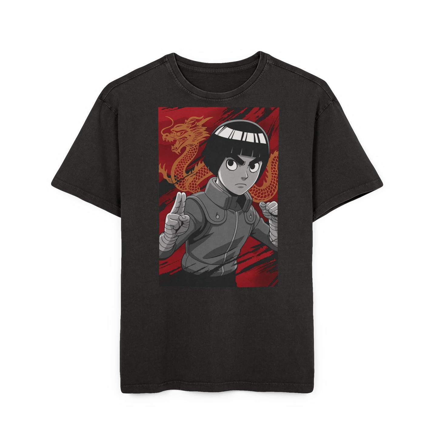Rock Lee Acid Washed Men's Oversize T-shirt