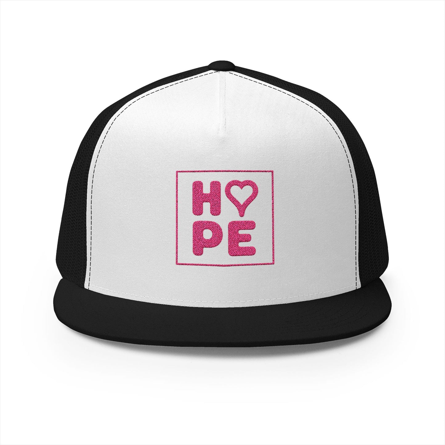 Pink Heart Hope Trucker Cap