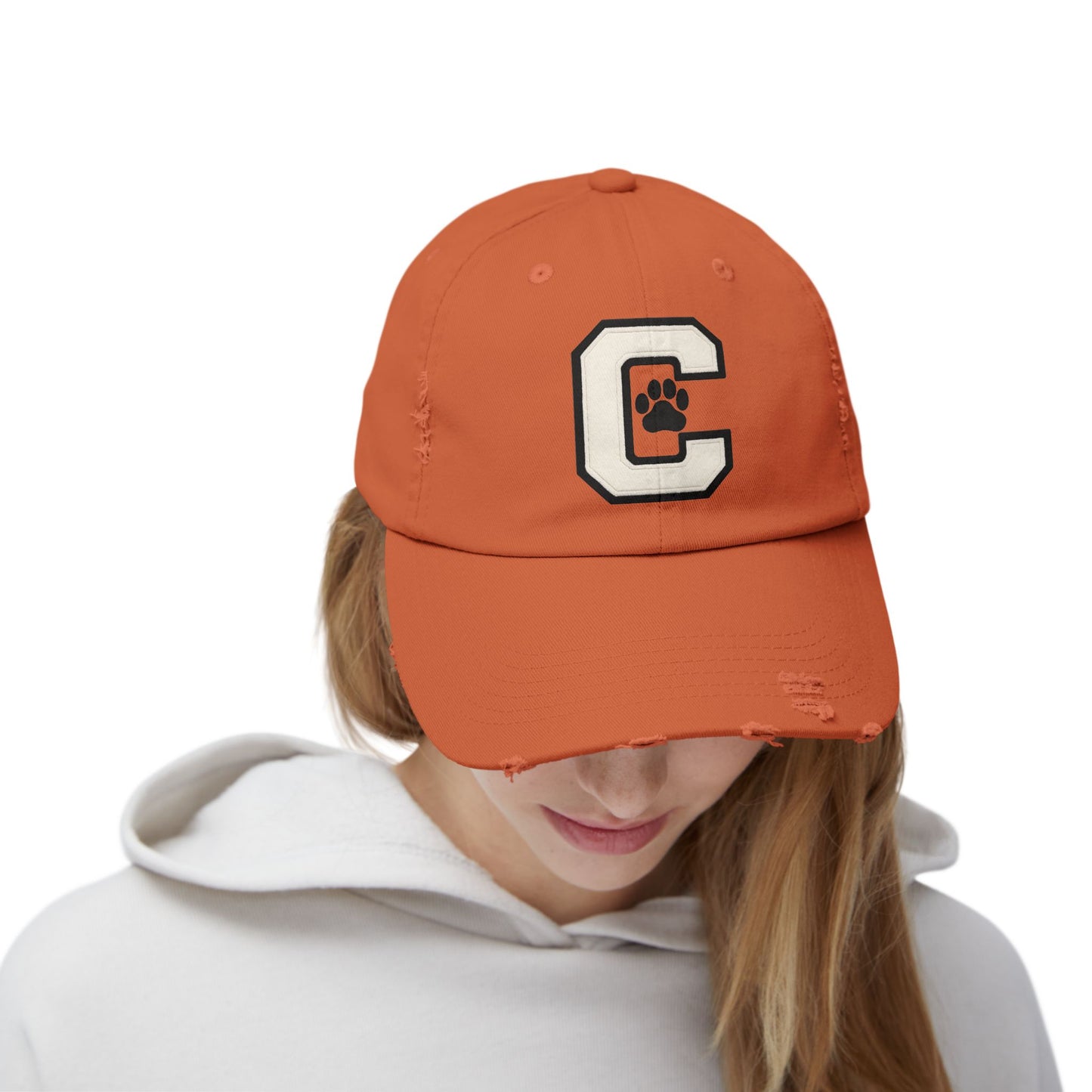 Paw Print Distressed Unisex Cap