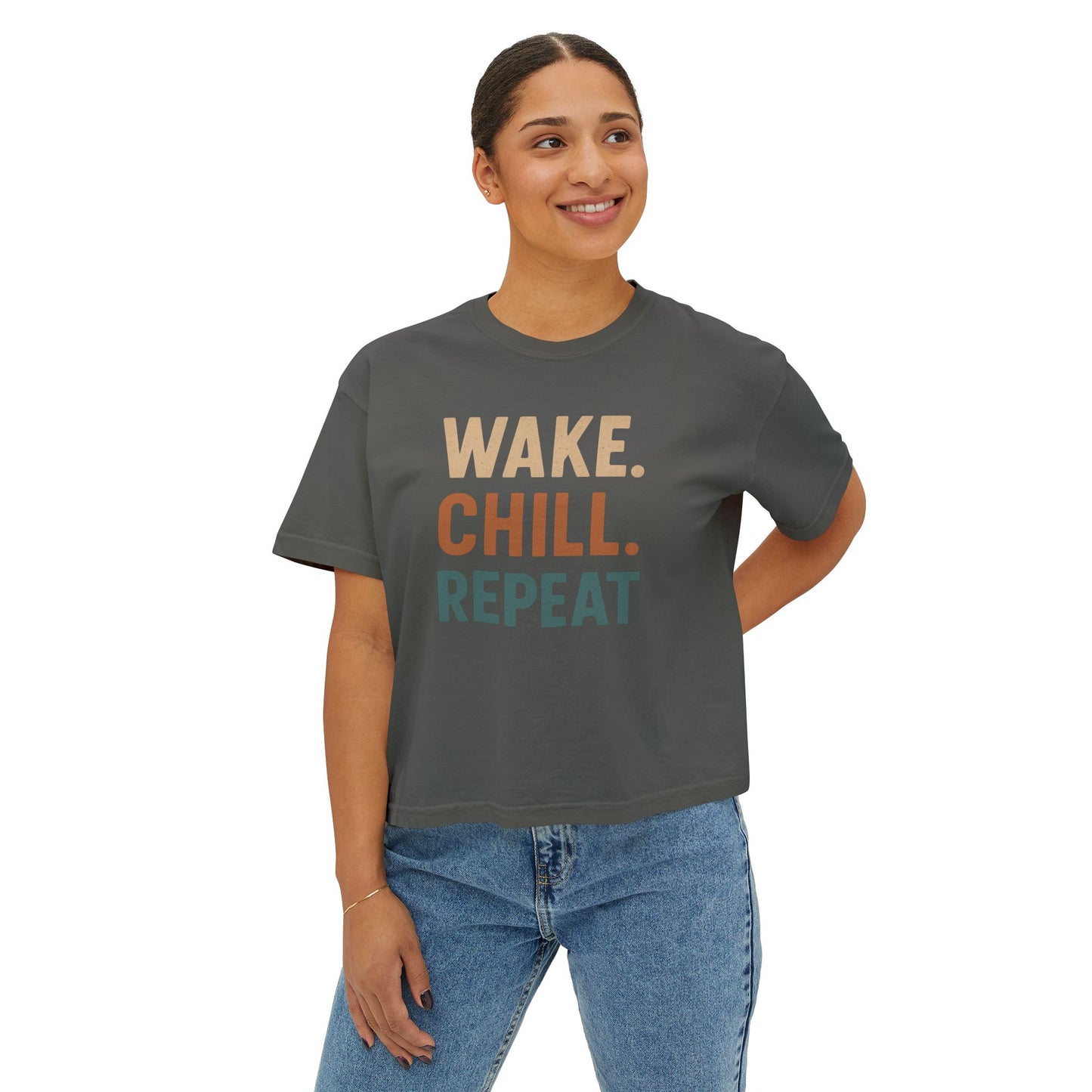 Wake Chill Repeat Women's Boxy Tee