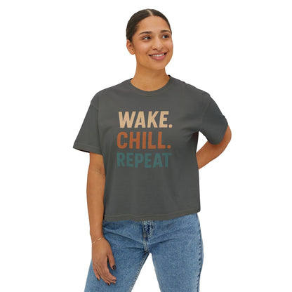 Wake Chill Repeat Women's Boxy Tee