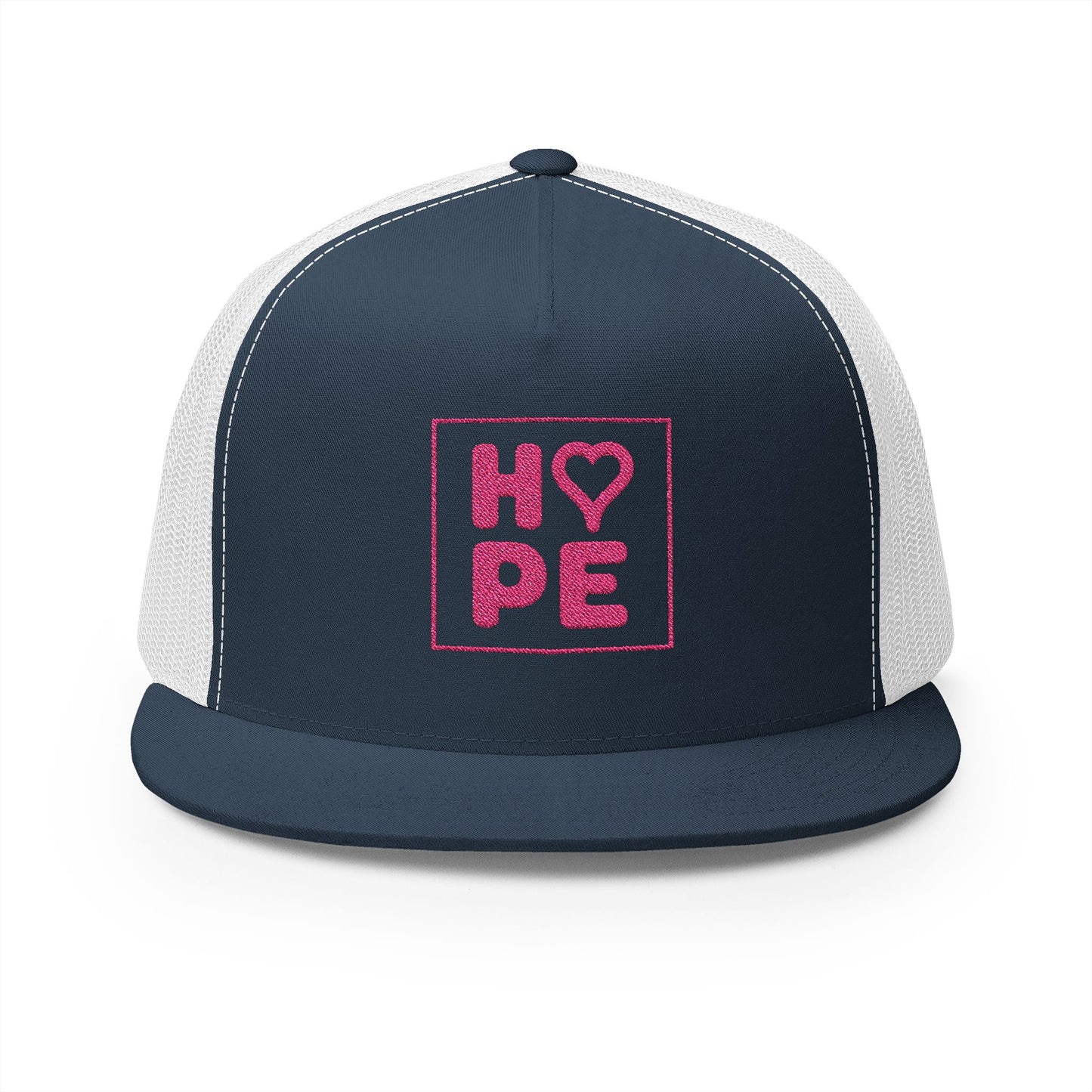 Pink Heart Hope Trucker Cap
