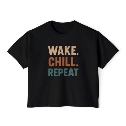 Wake Chill Repeat Women's Boxy Tee
