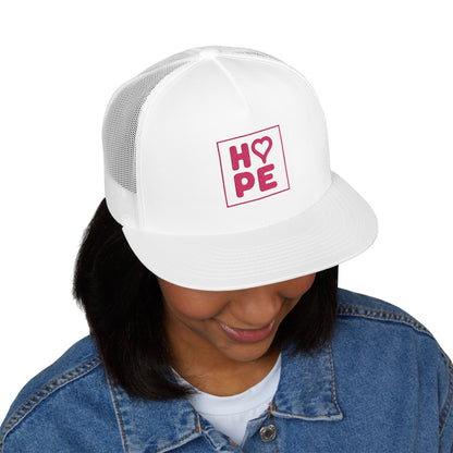 Pink Heart Hope Trucker Cap