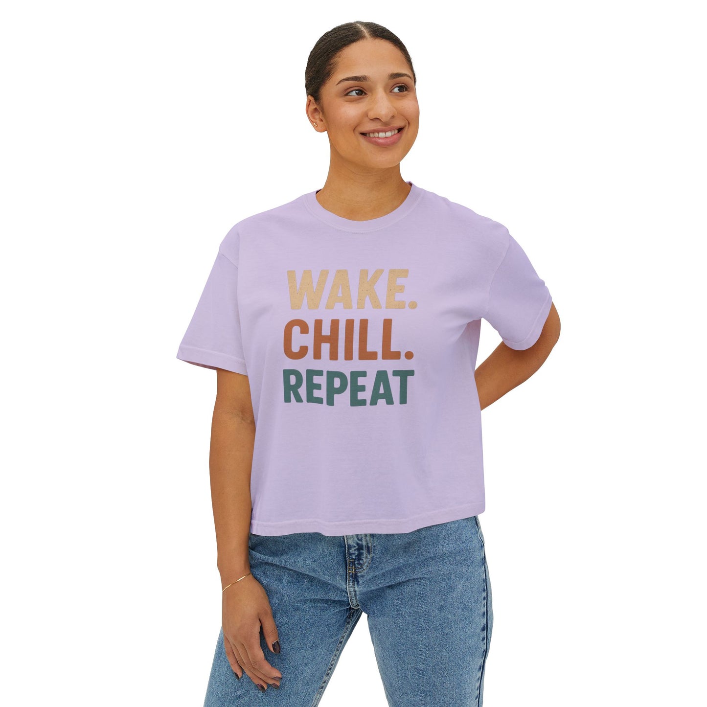 Wake Chill Repeat Women's Boxy Tee