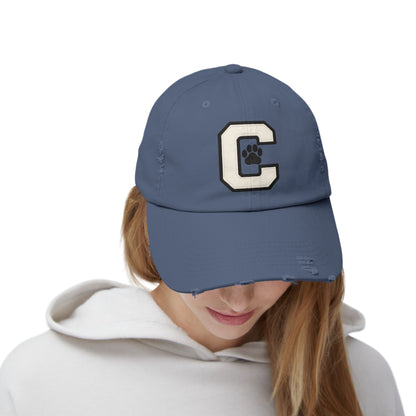 Paw Print Distressed Unisex Cap