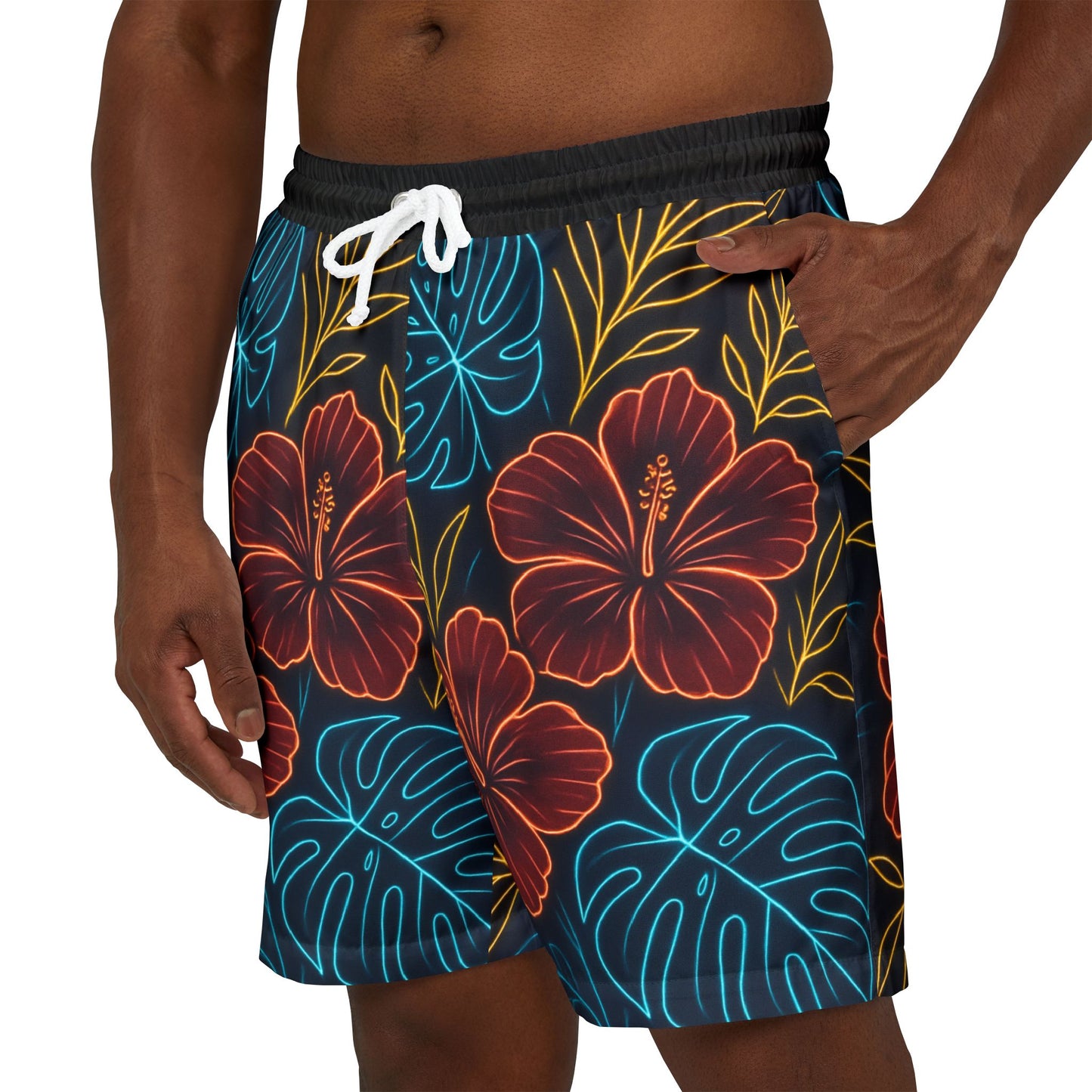 Neon Flower Swim Shorts
