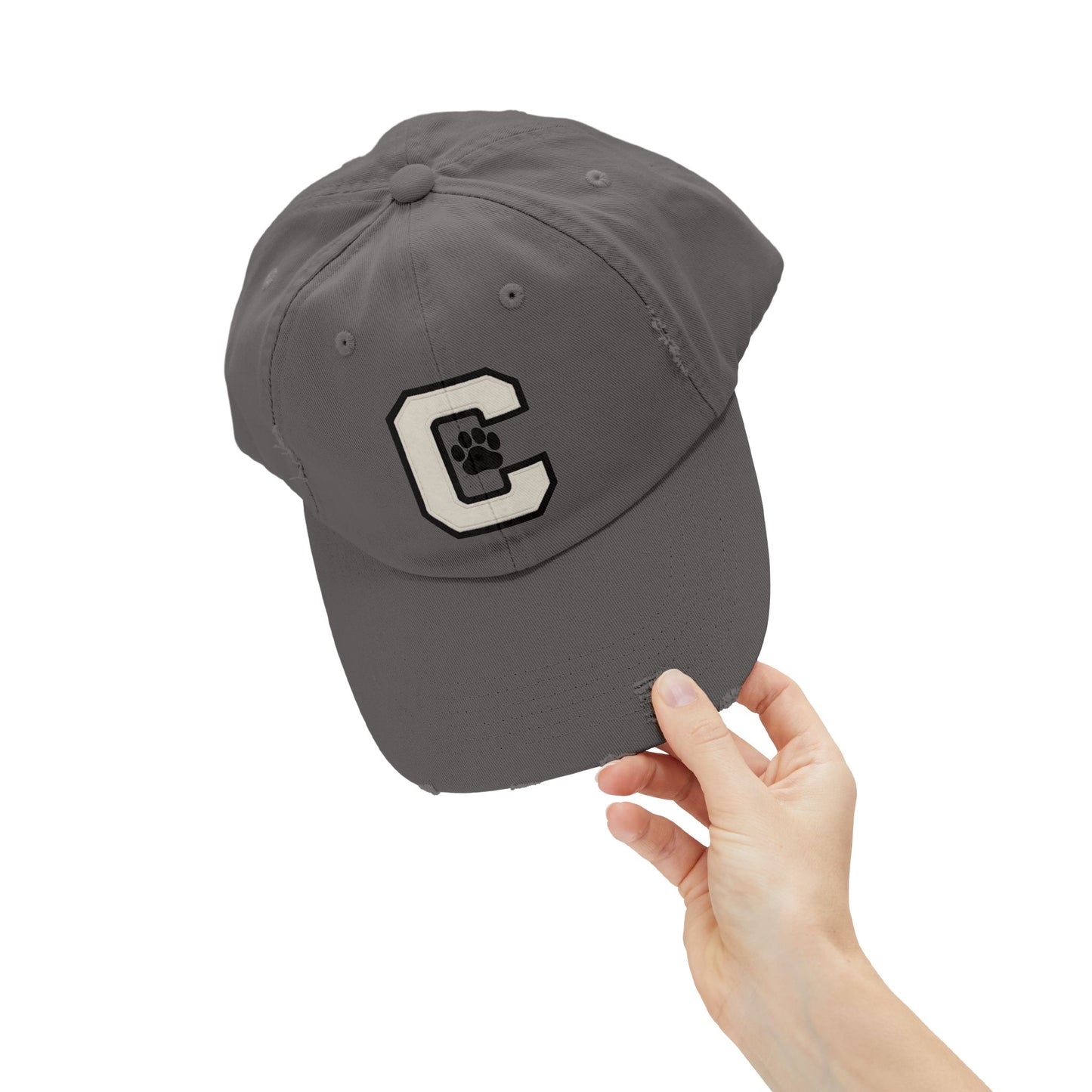 Paw Print Distressed Unisex Cap