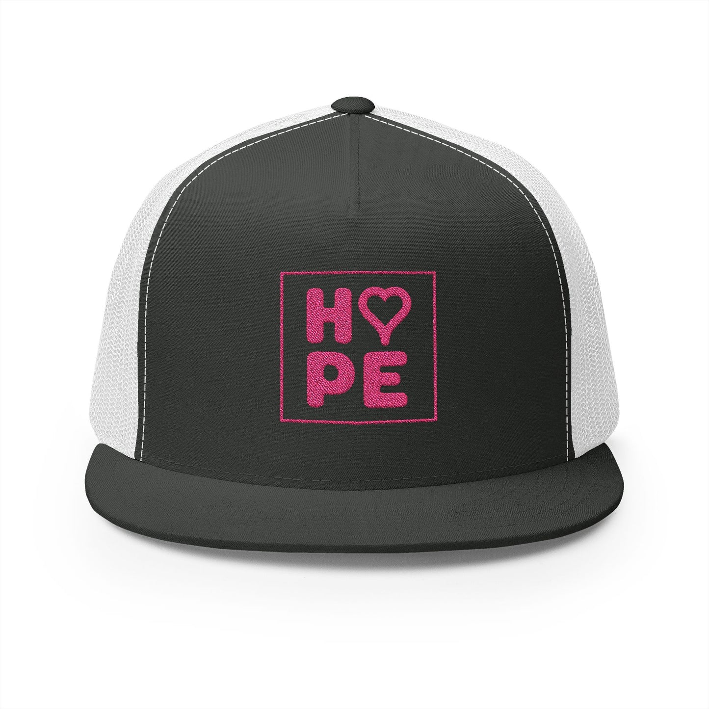 Pink Heart Hope Trucker Cap