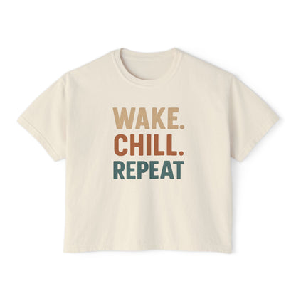 Wake Chill Repeat Women's Boxy Tee