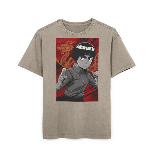 Rock Lee Acid Washed Men's Oversize T-shirt