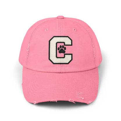 Paw Print Distressed Unisex Cap