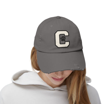 Paw Print Distressed Unisex Cap
