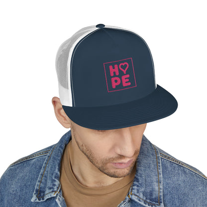 Pink Heart Hope Trucker Cap