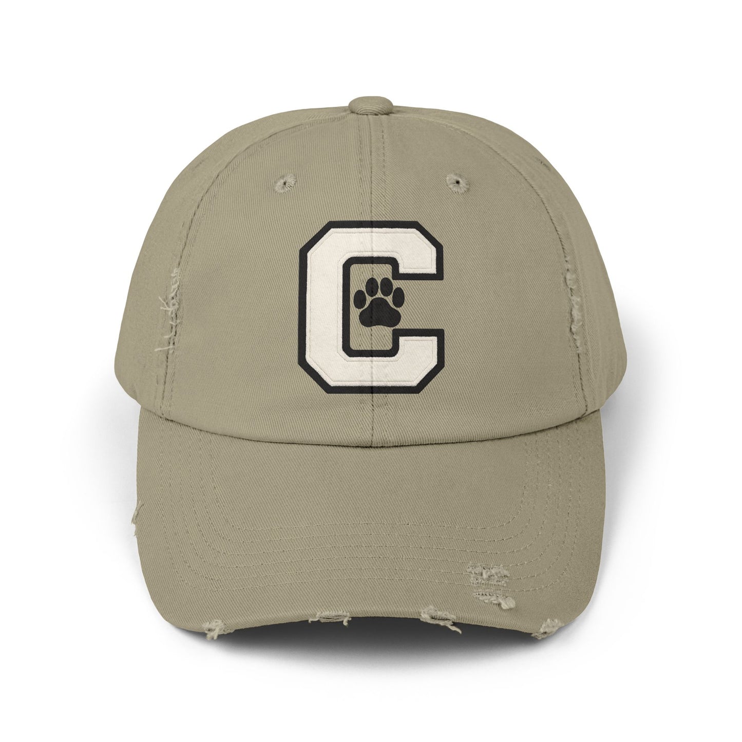 Paw Print Distressed Unisex Cap